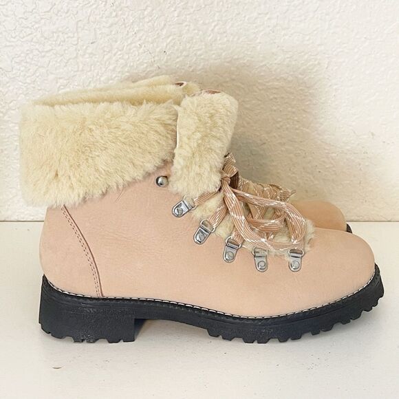 J. Crew Nordic Boots with faux shearling in bronzed Clay 10 New - Picture 10 of 10